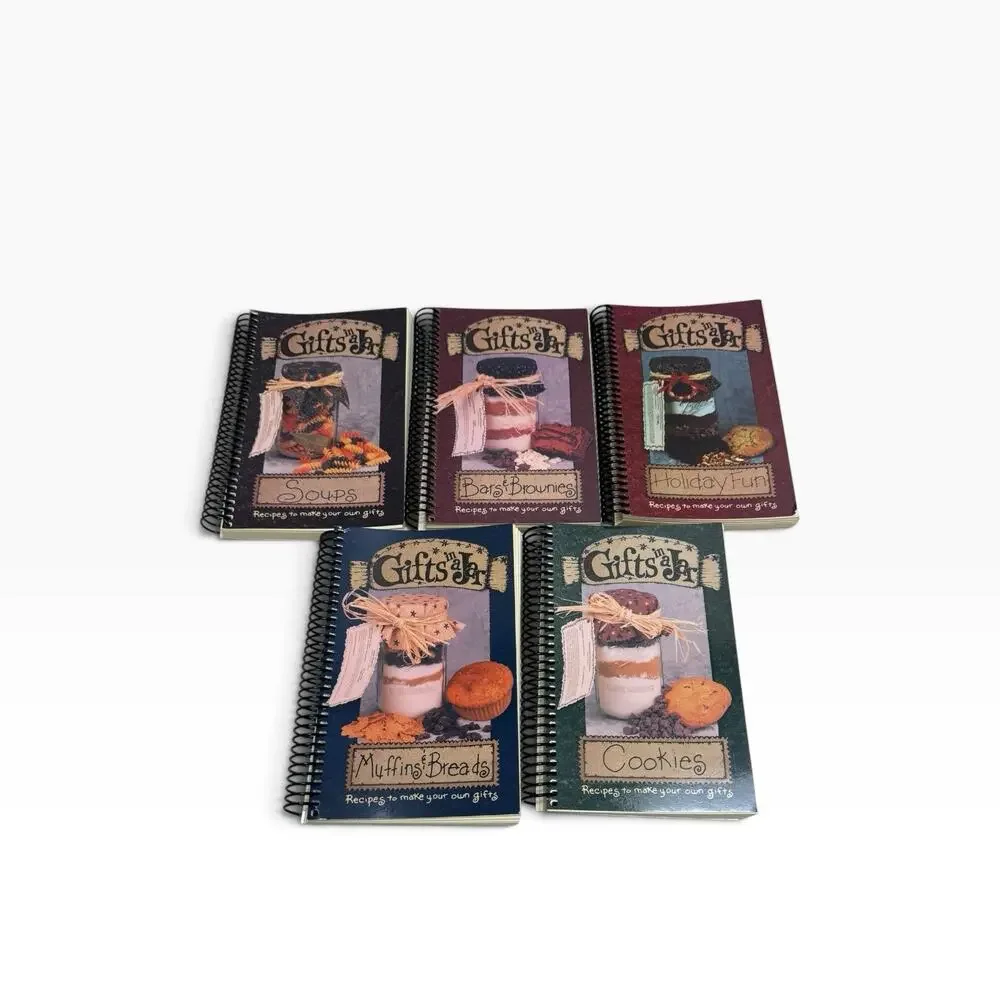 VTG Y2K Gifts In A Jar Spiral Cook Book Recipe Cards For Handcrafted Gifts Lot 5